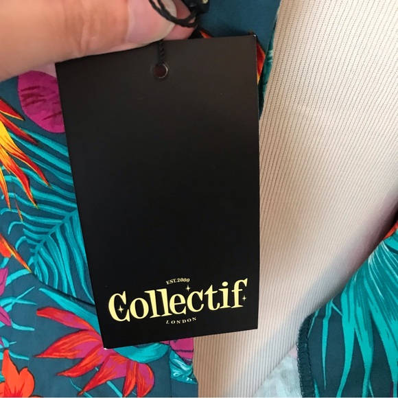 NWT Colectif Kiana Tropico Pencil Dress Pin Up Retro - Picture 11 of 12